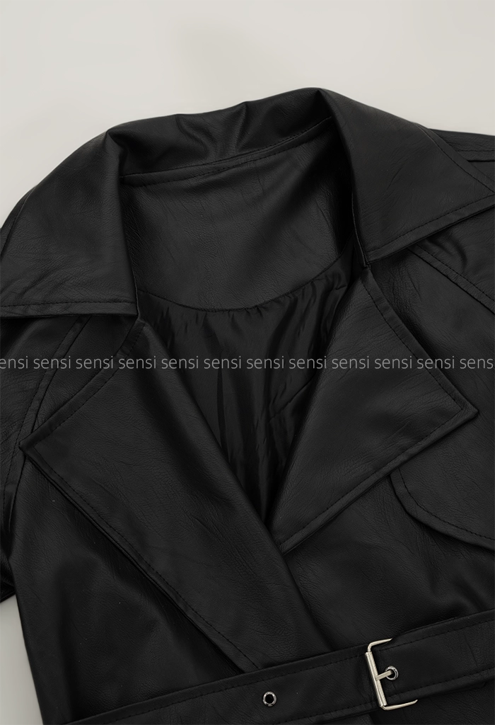 کت چرم یقه انگلیسی کد1004935